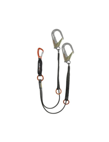 ELITE twin lanyard – triple action, 1.85m, CE/ANSI, clip back