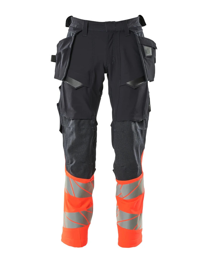 Trousers with holster pockets