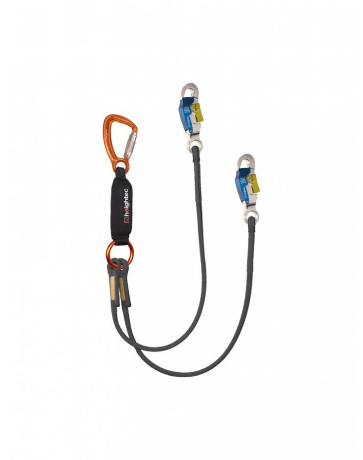 ELITE - podwójna linka z amortyzatorem, zatrzaśniki ϕ 16 i 20 do pracy na liniach napowietrznych, ELITE twin lanyard, 1.5m – tri