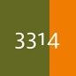 3314-moss green/hi-vis orange