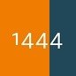 1444-hi-vis orange/dark petroleum